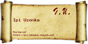 Ipi Uzonka névjegykártya